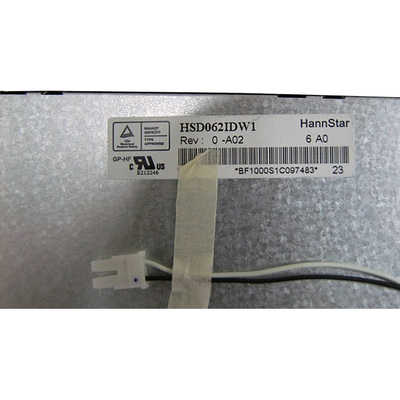 Nuovo schermo di visualizzazione LCD a 6,2 pollici di HannStar 800*480 HSD062IDW1-A02