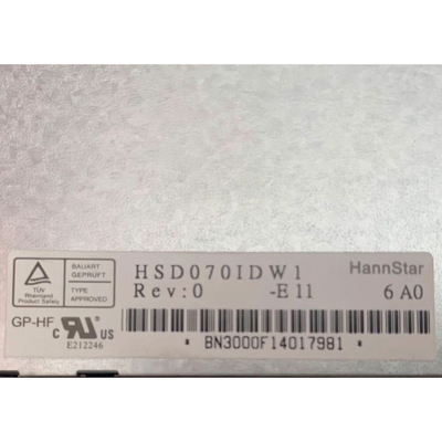 Pannello LCD a 7,0 pollici della visualizzazione HSD070IDW1-E11 per esposizione automobilistica