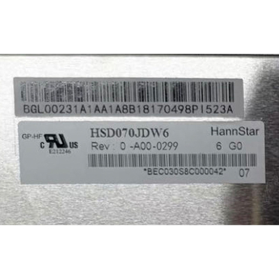 Schermo a 7,0 pollici del modulo di Hannstar HSD070JDW6-A00-0299 RGB 800*480 IPS TFT LCD