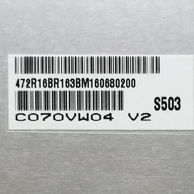 C070VW04 V2 Display originale da 7,0 pollici 800*480 133PPI per AUO TFT LCD Screen