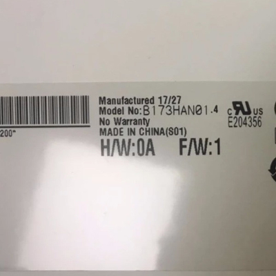 Fornitura B173HAN01.4 dimensione 17,3 pollici Matte Rivestimento rigido schermo LCD