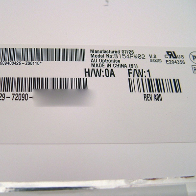 B154PW02 V0 dimensione 15,4 pollici 1440*900 110PPI schermo LCD