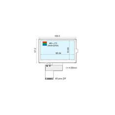 nuovo COM43T4M81ZTC da 4,3 pollici 480*272 Display LCD Touch per PDA