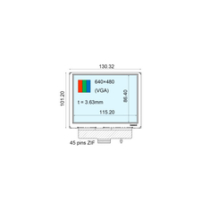 Vendita a caldo 5,7 pollici COM57T5M95ZLN 45 pin schermo LCD